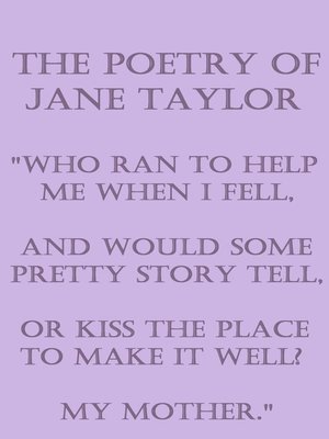 cover image of The Poetry of Jane Taylor